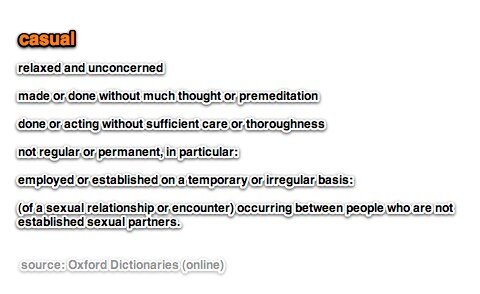 casual dating definition